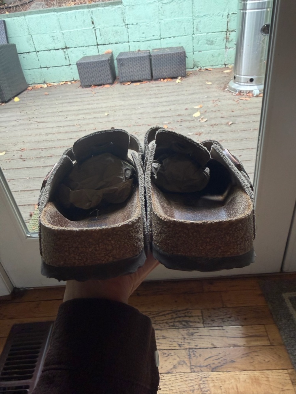 Birkenstock Taupe Boston Clogs - Picture 10 of 11